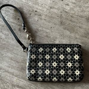 Coach wristlet black and white and gray